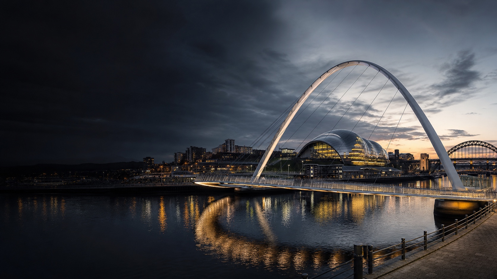 Gateshead Millennium Bridge and Newcastle Quayside in the Tyne Tees Auto Locksmiths North East service area